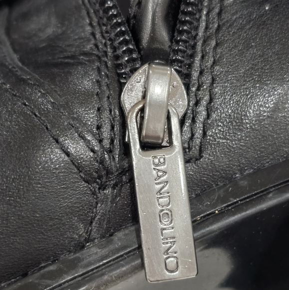 Bandolino Coppa Black Leather Side Zip Knee Harness Riding Boots Women's Size 8M - Picture 10 of 16